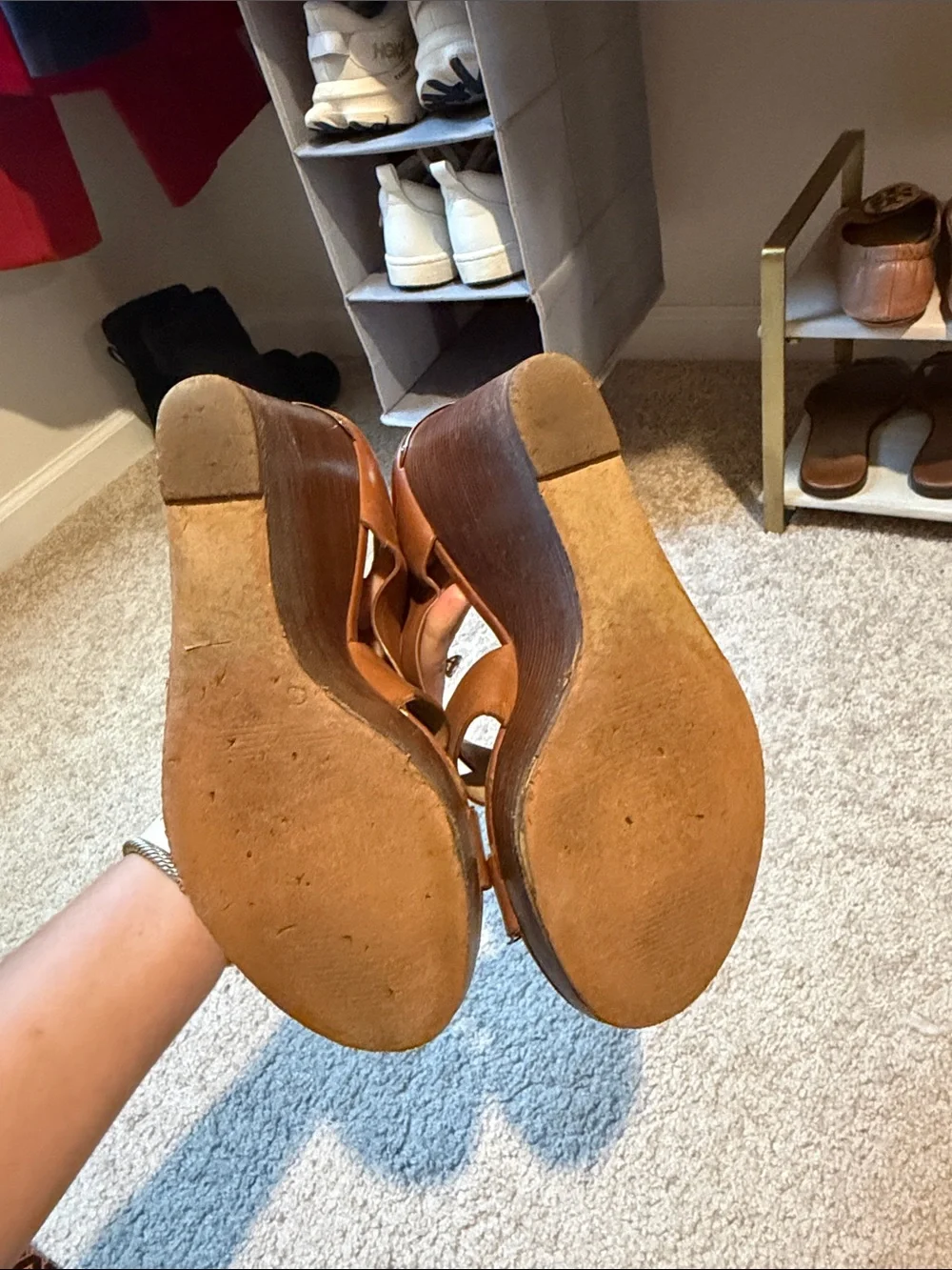 Brown Strappy Women’s Wedges - Michael Kors